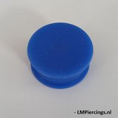 25 mm Double-flared soft silicone blauw plug