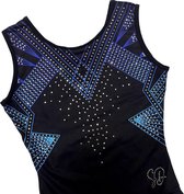 Sparkle&Dream Turnpakje Lieke Turquoise/Blauw - INT | maat 110 - 116 voor turnen en gymnastiek