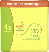 Bol.com Zwitsal Lotion Billendoekjes - 4x65 stuks - Voordeelpak aanbieding