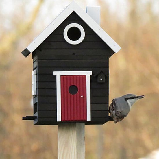 Voederhuis op voet - Natura Zwart Silo kopen