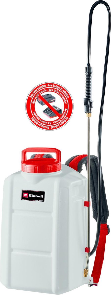 Einhell Accu Drukspuit GE-WS 18/150 Li Solo - Power X-Change - 18 V/Li-ion - Tankinhoud: 15 L - Maximale druk: 4,5 bar - Roestvrijstalen sproeilans - Excl. accu en lader van Merkloos	 — afbeelding 5