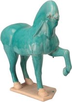 Fine Asianliving Chinees Paard Blauw Terracotta Porselein Handgemaakt B44xD14xH42cm