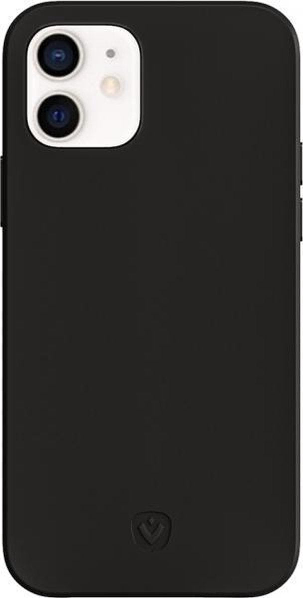 Valenta - Back Cover Snap Luxe - Leer - Zwart - iPhone 12 Mini