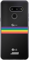 LG G8 ThinQ Hoesje Transparant TPU Case - #LGBT - Horizontal #ffffff