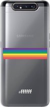 6F hoesje - geschikt voor Samsung Galaxy A80 -  Transparant TPU Case - #LGBT - Horizontal #ffffff
