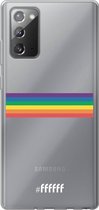 6F hoesje - geschikt voor Samsung Galaxy Note 20 -  Transparant TPU Case - #LGBT - Horizontal #ffffff