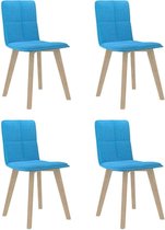 Medina Eetkamerstoelen 4 st stof blauw