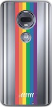 Motorola Moto G7 Hoesje Transparant TPU Case - #LGBT - Vertical #ffffff