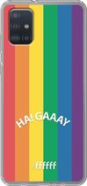 6F hoesje - geschikt voor Samsung Galaxy A52 - Transparant TPU Case - #LGBT - Ha! Gaaay #ffffff