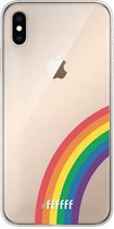 6F hoesje - geschikt voor iPhone Xs Max -  Transparant TPU Case - #LGBT - Rainbow #ffffff