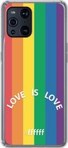 6F hoesje - geschikt voor OPPO Find X3 Pro -  Transparant TPU Case - #LGBT - Love Is Love #ffffff