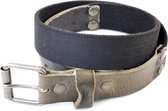 Kidzzbelts Jongenskinderriem ElastischVintage 1813 - Zwart/Grijs - 85 cm