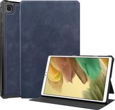 Samsung Galaxy Tab A7 Lite Hoes - PU Leer Folio Book Case - Donker Blauw