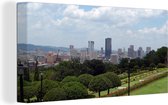 Canvas Schilderij Skyline van Pretoria in Zuid-Afrika - 40x20 cm - Wanddecoratie