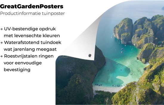 Affiche jardin - Toile jardin - Posters de jardin extérieur - Ile en Thailande - 120x90 cm - Jardin