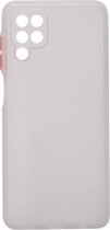 Shop4 - Samsung Galaxy M12 Hoesje - Bumper Back Case Wit