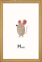 JUNIQE - Poster met houten lijst Maus -20x30 /Grijs