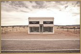 JUNIQE - Poster met kunststof lijst Prada Marfa -20x30 /Bruin & Ivoor