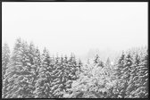 JUNIQE - Poster met kunststof lijst Winter In the Mountains -30x45