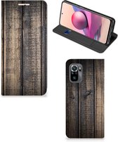 Leuk Case Cadeau voor Mannen Xiaomi Redmi Note 10S | 10 4G | Poco M5s Smart Cover Steigerhout