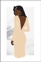 Walljar - Dress Back - Muurdecoratie - Poster met lijst