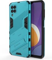 Voor Samsung Galaxy M12 Punk Armor 2 in 1 PC + TPU schokbestendig hoesje met onzichtbare houder (blauw)