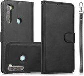 Voor Xiaomi Redmi Note 8 Kalf Textuur 2 in 1 Afneembare Magnetische Achterkant Horizontale Flip Lederen Case met Houder & Kaartsleuven & Portemonnee & Fotolijst (Zwart)