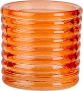 Theelichthouder Glas - Waxinelichthouder - Fluo Oranje - ø6cm
