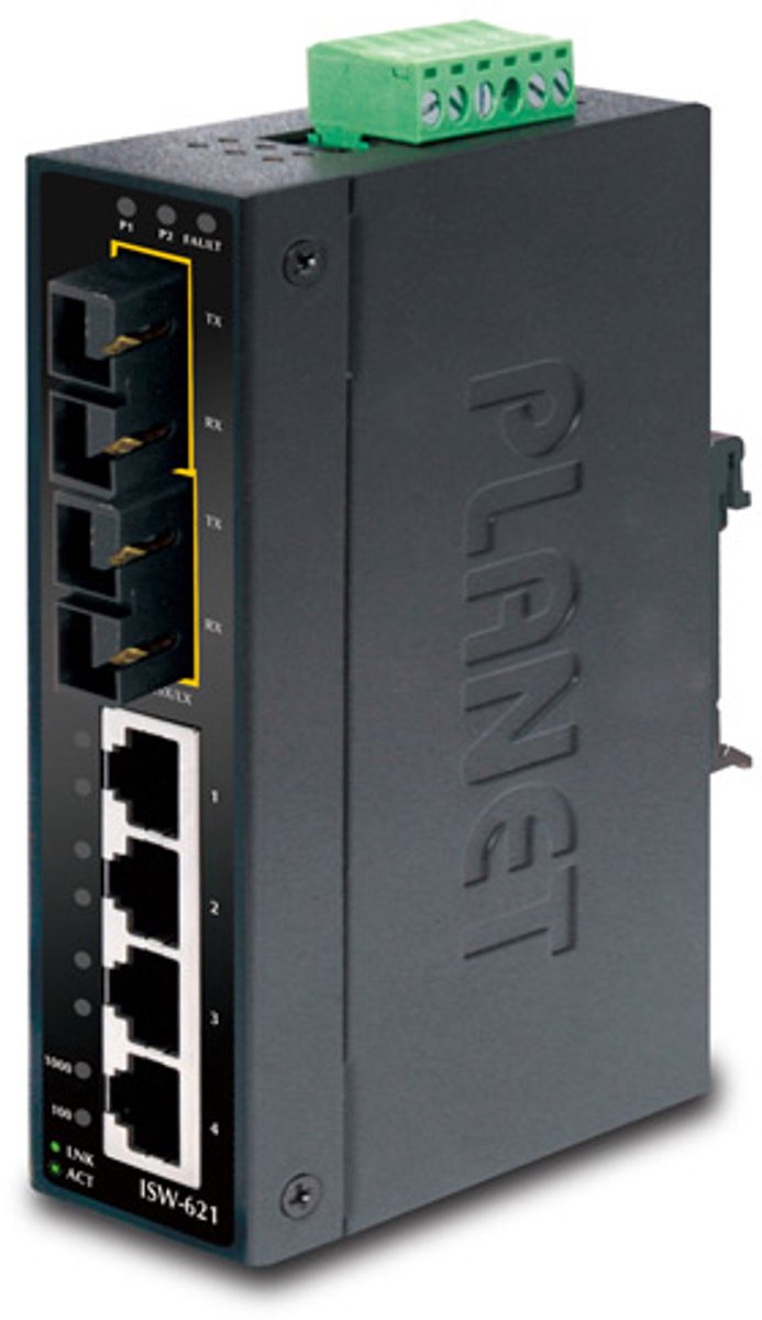 PLANET ISW-621 netwerk-switch Unmanaged L2 Fast Ethernet (10/100) Zwart