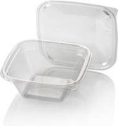 Dome Pack vierkant 190x190mm helder/zwart combi (150 st.)