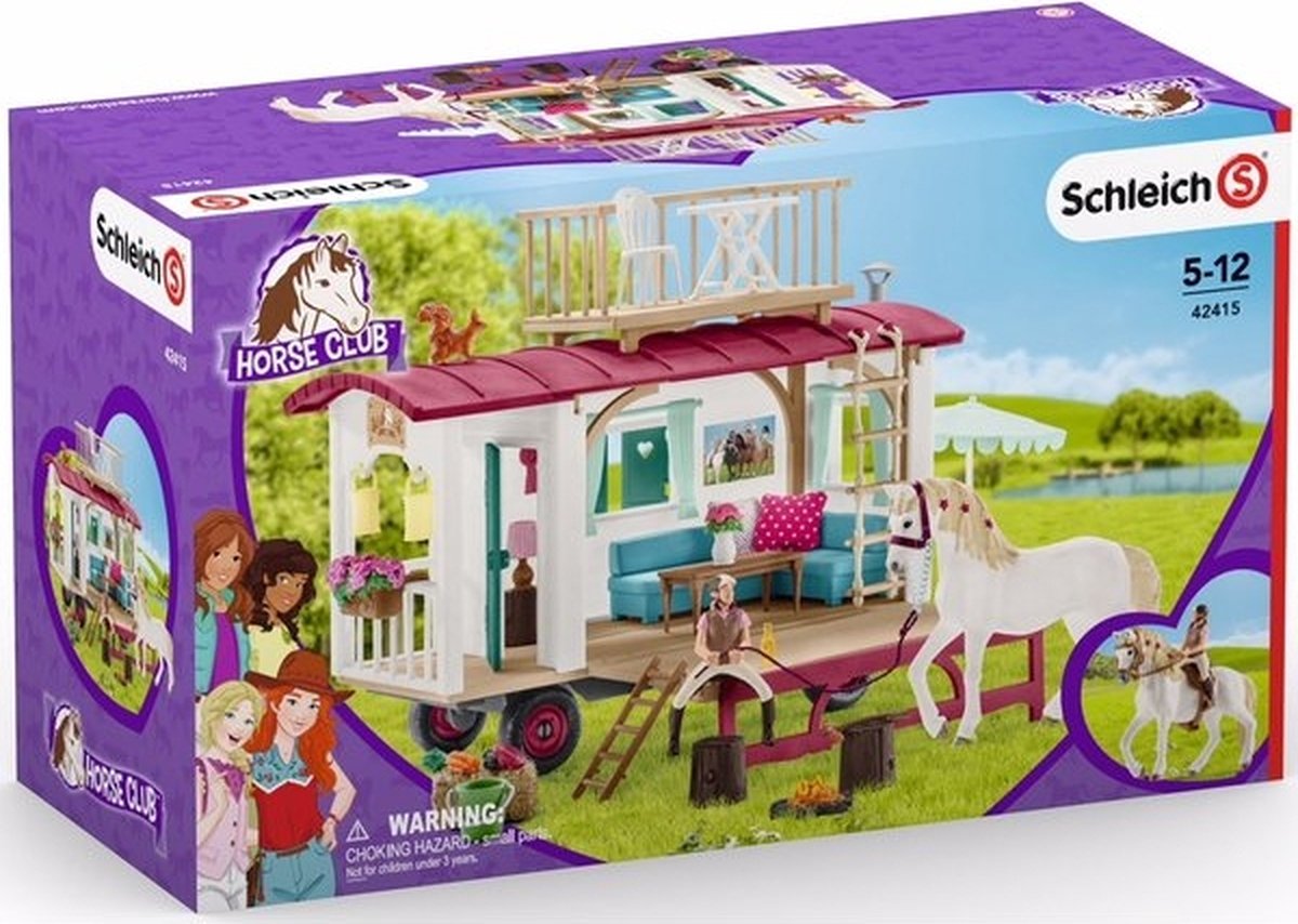 schleich HORSE CLUB - Woonwagen voor geheime club-bijeenkomsten - Kinderspeelgoed voor Jongens en Meisjes - 5 tot 12 jaar - 42593 — afbeelding 13
