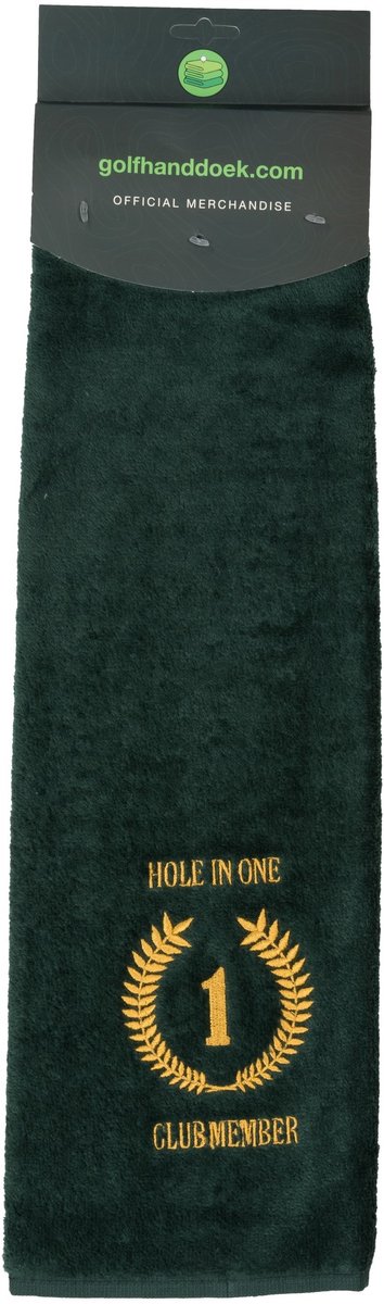 Nova Golf 'Hole In One Club Member' Golfhanddoek - Groen