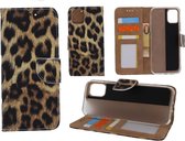Geschikt voorApple iPhone 12 / 12 Pro - Bookcase Luipaard - portemonee hoesje