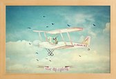 JUNIQE - Poster met houten lijst Never Stop Exploring III -13x18