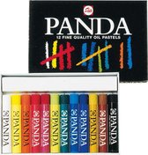Panda set 12 kleuren krijtjes pastels oliepastels