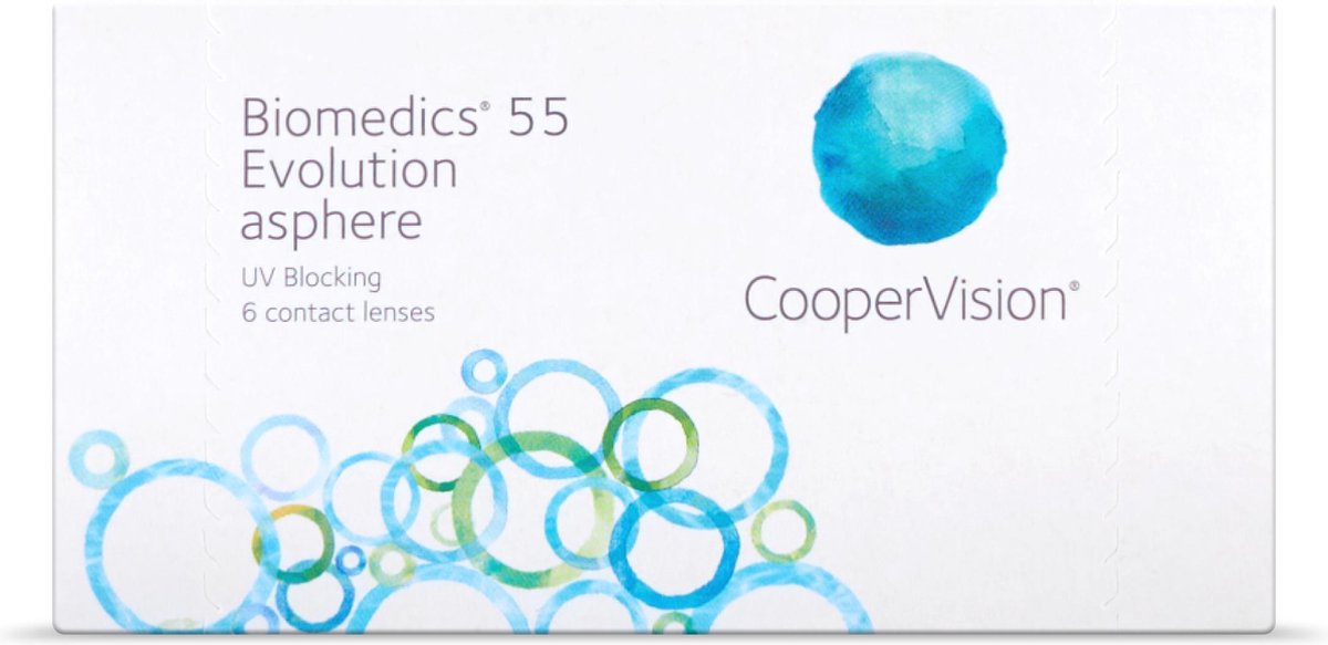 -0.75 - Biomedics® 55 evolution - 6 pack - Maandlenzen - BC 8.60 - Contactlenzen