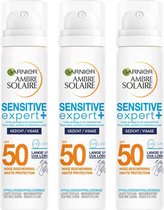 3x Garnier Ambre Solaire Gezichtsspray Sensitive Expert+ SPF 50 75 ml