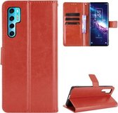 Voor TCL 20 Pro 5G Crazy Horse Textuur Horizontale Flip Lederen Case met Houder & Kaartsleuven & Lanyard (Bruin)