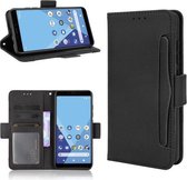 Voor Wiko Y51/Sunny 5 Lite Huid Voelen Kalf Patroon Horizontale Flip Lederen Case met Houder & Kaartsleuven & Fotolijst (Zwart)