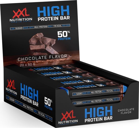 XXL Nutrition - High Protein Bar 2.0 - 25 Gram Eiwit - Eiwitrepen, Eiwitreep, Proteine Repen - Chocolade - 20 Pack