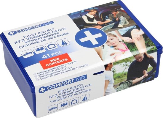 Comfort Aid Verbanddoos - 41-delige EHBO-kit - Voor Thuis/Auto/Vakantie