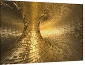 Gouden Donut Inside - Foto op Canvas - 60 x 40 cm