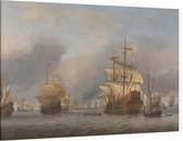 De verovering van de Royal Prince, Willem van de Velde - Foto op Canvas - 150 x 100 cm