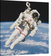 Bruce McCandless first spacewalk (ruimtevaart) - Foto op Canvas - 60 x 60 cm