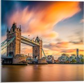 Acrylglas - Skyline met Tower Bridge in Londen - 50x50cm Foto op Acrylglas (Wanddecoratie op Acrylglas)