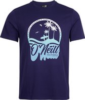 O'Neill T-Shirt Men GRADIENT VINTAGE Blauw M - Blauw 100% Katoen Ribbed