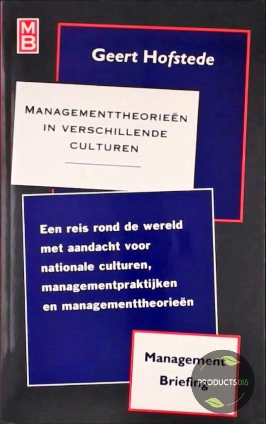 Cover van het boek 'Managementtheorieen in verschillende culturen' van Geert Hofstede
