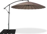 Alice's Garden Zweefparasol SHANGHAI - Rond - ø288cm - Glasvezel baleinen - Taupe