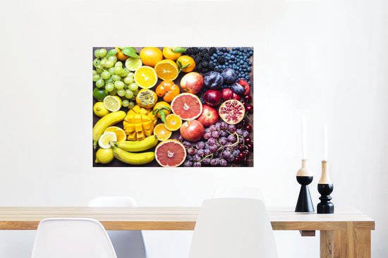 Affiche assiette de fruits en papier 80x60 cm - Tirage photo sur Poster (décoration murale salon / chambre)