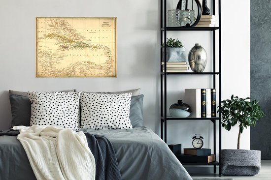 Papier affiche carte Vintage des Antilles